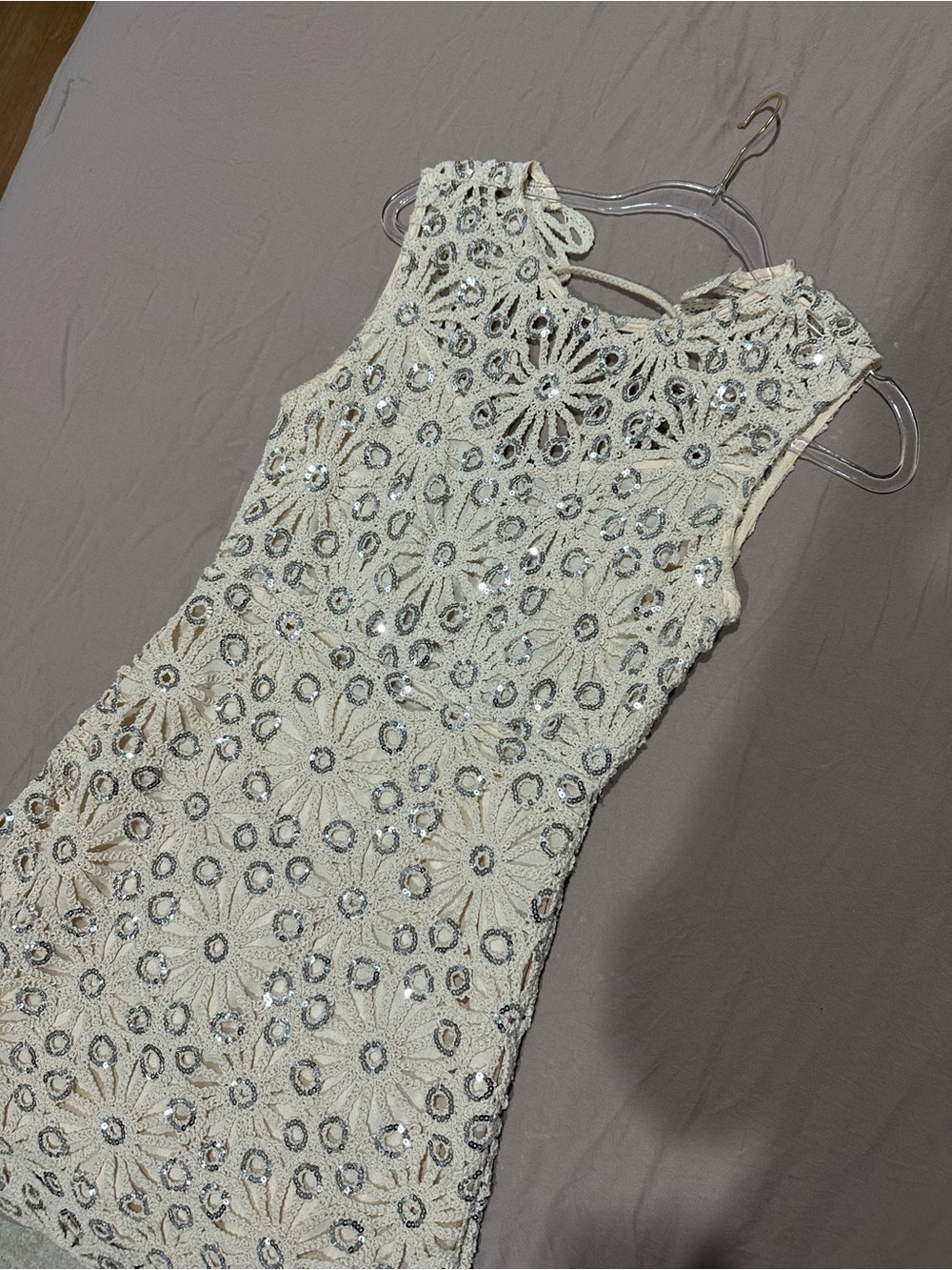ASTR the label Priscila Crochet Floral Mini Dress - XS